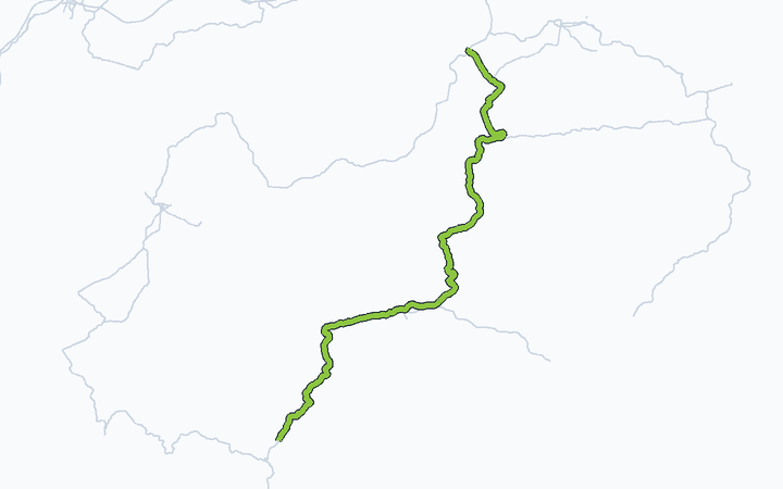 土讃線（多度津～窪川）の路線図（四国旅客鉄道）