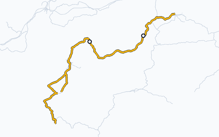 予讃線（観音寺～今治）の路線図（四国旅客鉄道）