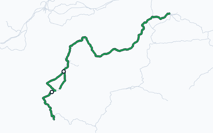 予讃線（向井原～伊予大洲）の路線図（四国旅客鉄道）