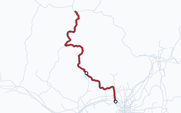 福知山線（尼崎～新三田）の路線図（西日本旅客鉄道）