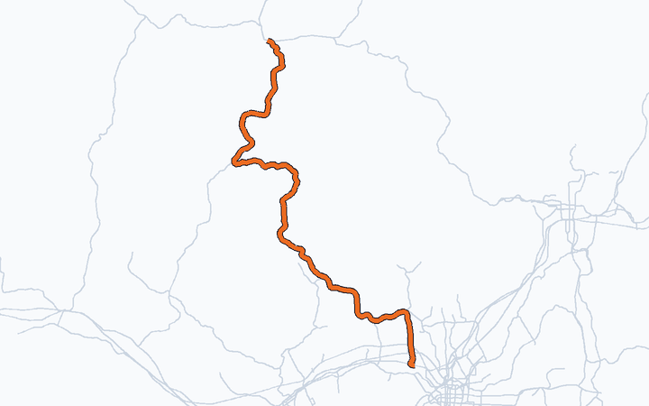 福知山線（尼崎～福知山）の路線図（西日本旅客鉄道）