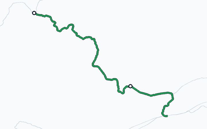 福塩線（府中～塩町）の路線図（西日本旅客鉄道）