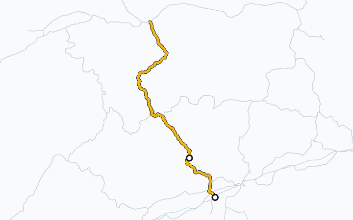 伯備線（倉敷～備中高梁）の路線図（西日本旅客鉄道）