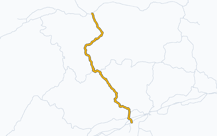 伯備線（倉敷～伯耆大山）の路線図（西日本旅客鉄道）