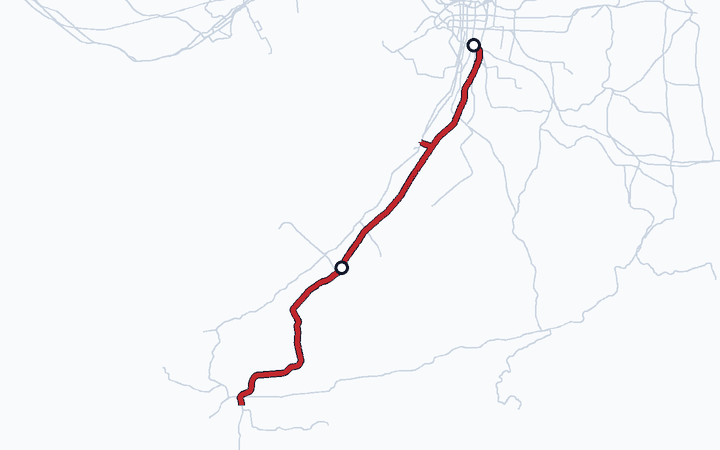 阪和線（天王寺～日根野）の路線図（西日本旅客鉄道）