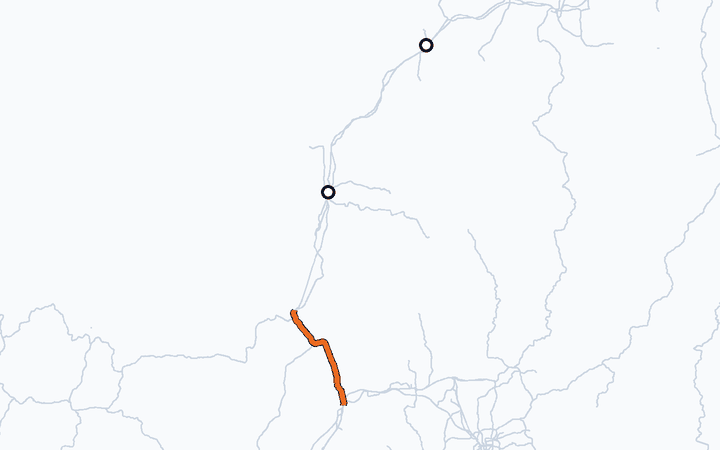 北陸線（福井～金沢）の路線図（西日本旅客鉄道）