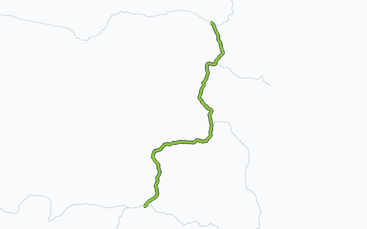 因美線（東津山～鳥取）の路線図（西日本旅客鉄道）