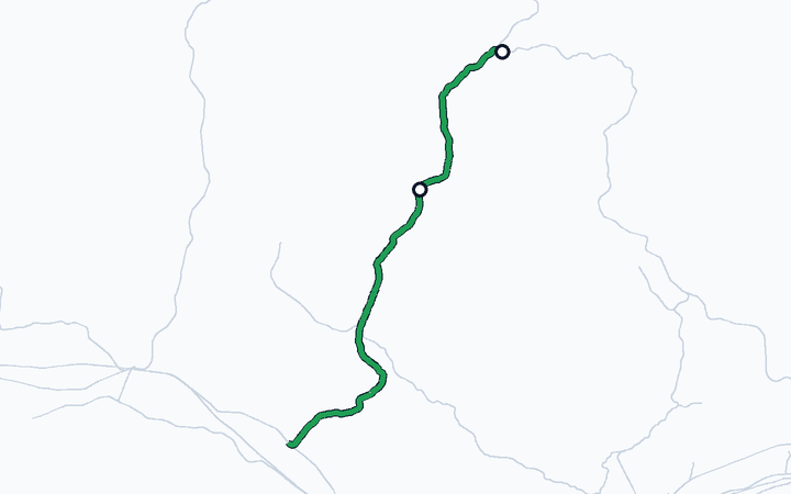 加古川線（西脇市～谷川）の路線図（西日本旅客鉄道）
