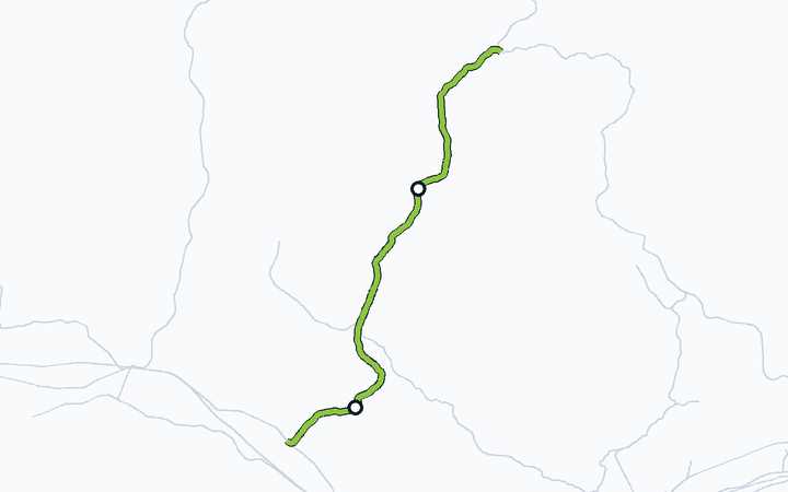 加古川線（厄神～西脇市）の路線図（西日本旅客鉄道）