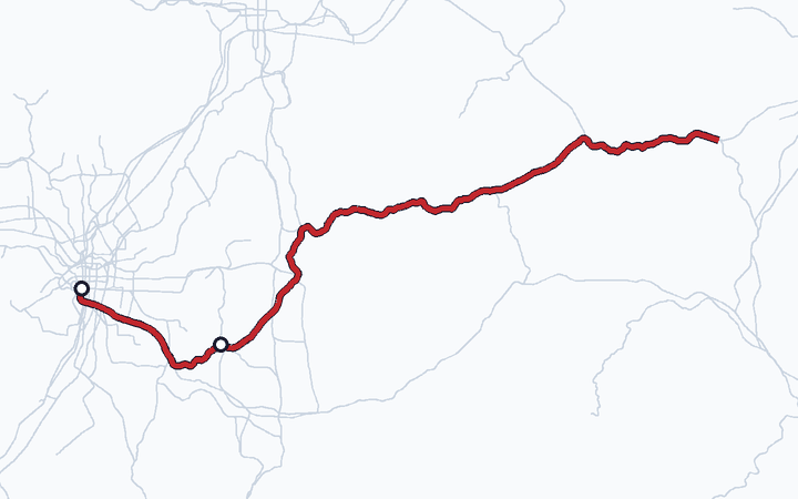 関西線（王寺～JR難波）の路線図（西日本旅客鉄道）
