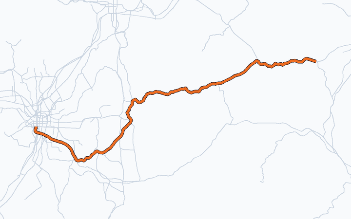 関西線（亀山～JR難波）の路線図（西日本旅客鉄道）