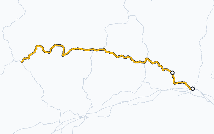 姫新線（姫路～播磨新宮）の路線図（西日本旅客鉄道）