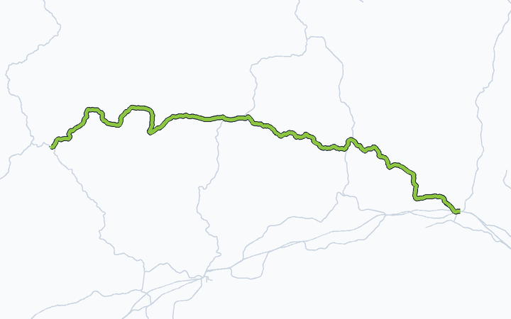 姫新線（姫路～新見）の路線図（西日本旅客鉄道）