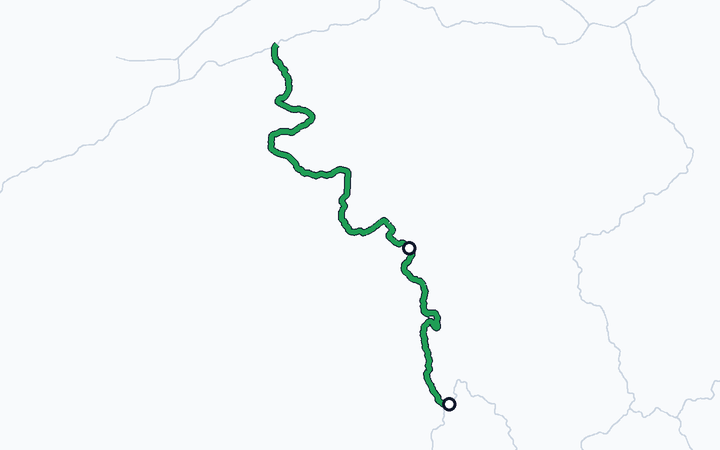 木次線（出雲横田～備後落合）の路線図（西日本旅客鉄道）