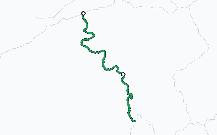 木次線（宍道～出雲横田）の路線図（西日本旅客鉄道）