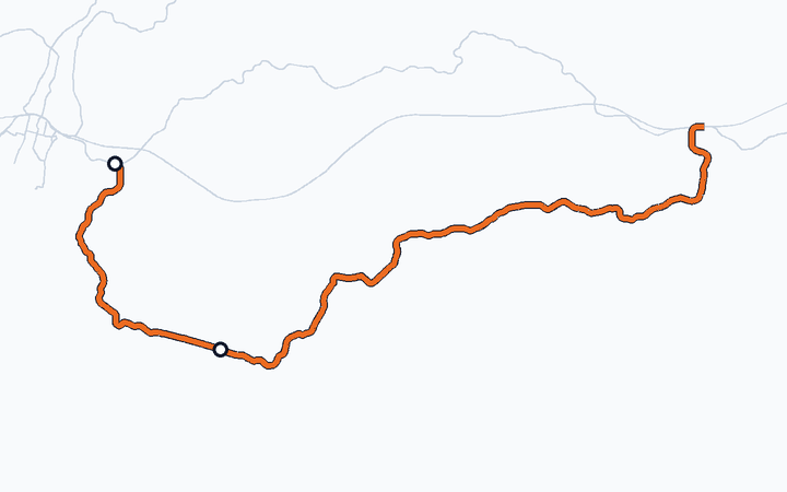 呉線（広～海田市）の路線図（西日本旅客鉄道）