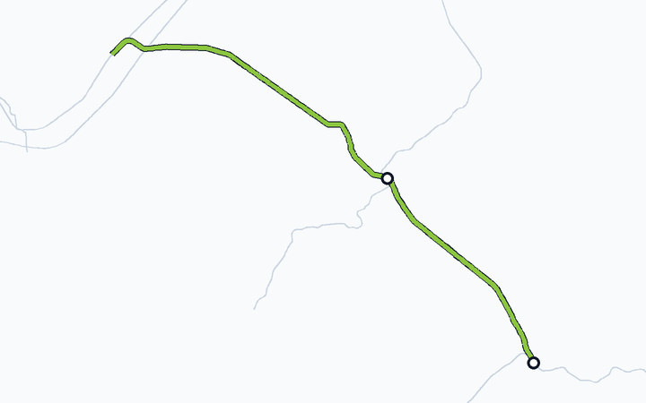 草津線（柘植～貴生川）の路線図（西日本旅客鉄道）
