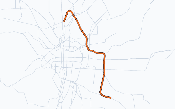 おおさか東線（新大阪～久宝寺）の路線図（西日本旅客鉄道）