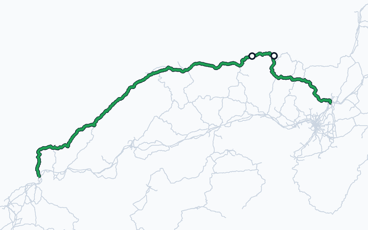山陰線（城崎温泉～浜坂）の路線図（西日本旅客鉄道）