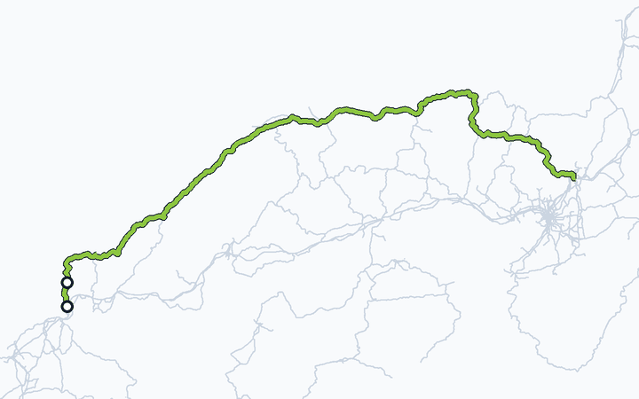 山陰線（小串～幡生）の路線図（西日本旅客鉄道）