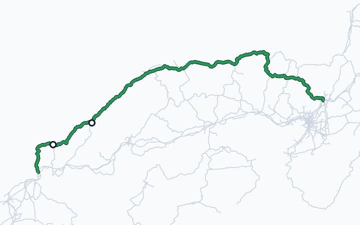 山陰線（益田～長門市）の路線図（西日本旅客鉄道）