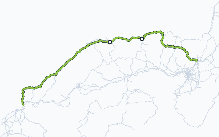 山陰線（鳥取～米子）の路線図（西日本旅客鉄道）