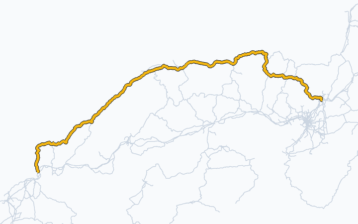 山陰線（京都～幡生 など）の路線図（西日本旅客鉄道）