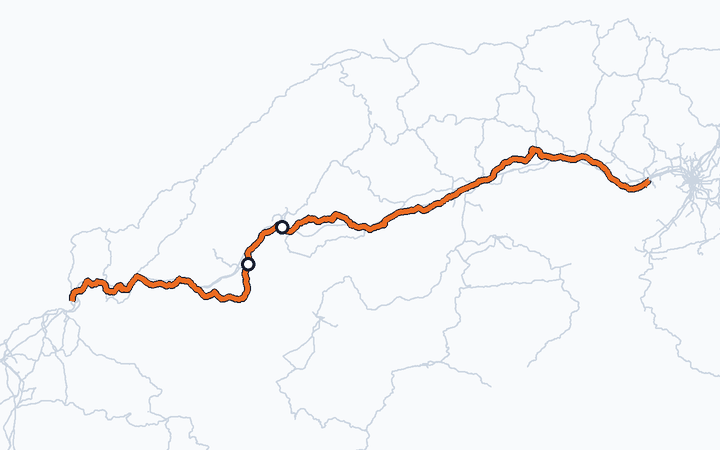 山陽線（広島～岩国）の路線図（西日本旅客鉄道）
