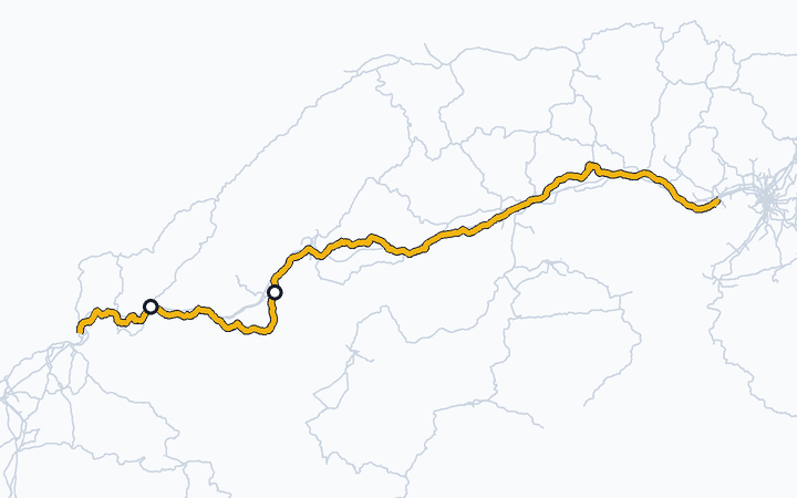 山陽線（岩国～新山口）の路線図（西日本旅客鉄道）