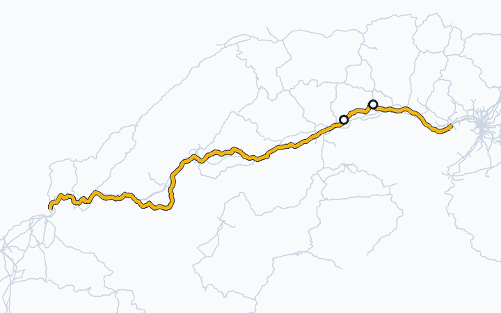 山陽線（上郡～瀬戸）の路線図（西日本旅客鉄道）
