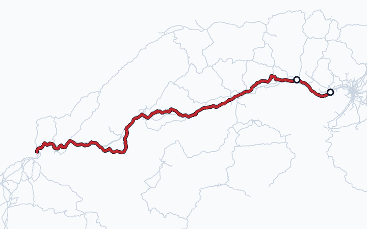 山陽線（神戸～姫路）の路線図（西日本旅客鉄道）