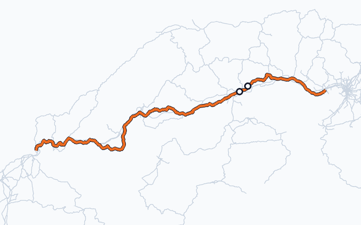 山陽線（瀬戸～岡山）の路線図（西日本旅客鉄道）