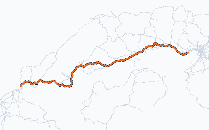 山陽線（神戸～下関 など）の路線図（西日本旅客鉄道）