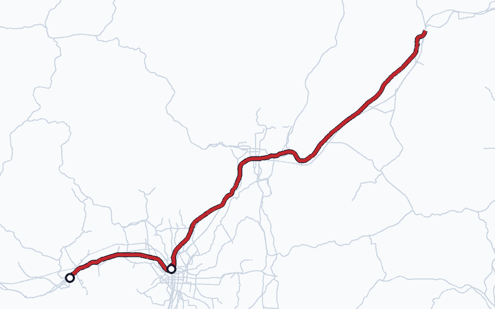 東海道線（大阪～神戸）の路線図（西日本旅客鉄道）