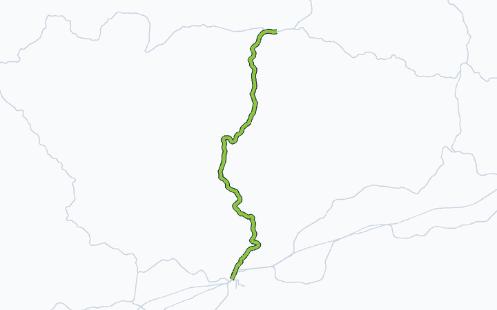 津山線（津山～岡山）の路線図（西日本旅客鉄道）