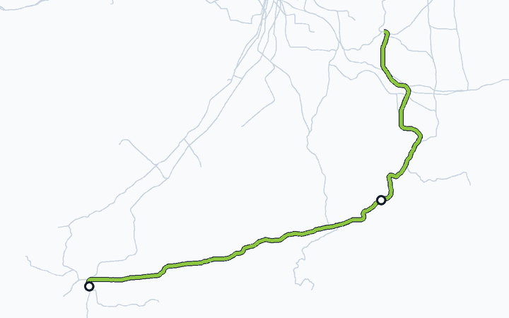 和歌山線（五条～和歌山）の路線図（西日本旅客鉄道）