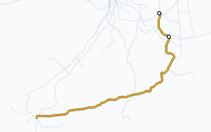 和歌山線（王寺～高田）の路線図（西日本旅客鉄道）