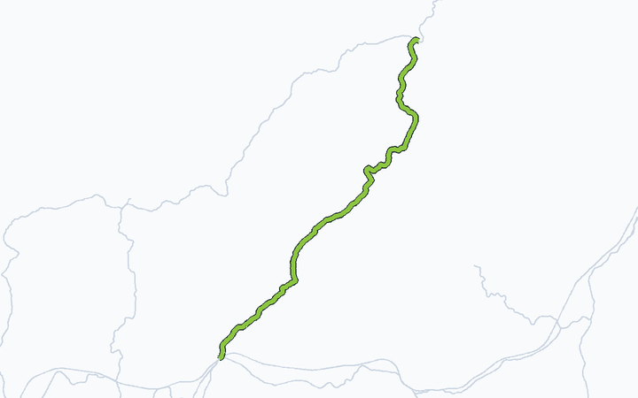山口線（新山口～益田）の路線図（西日本旅客鉄道）