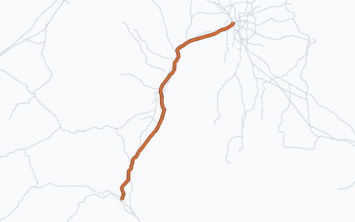 名古屋・三重線の路線図（近畿日本鉄道）