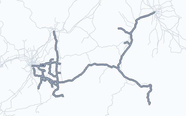 近畿日本鉄道 鉄道線の路線図（近畿日本鉄道）