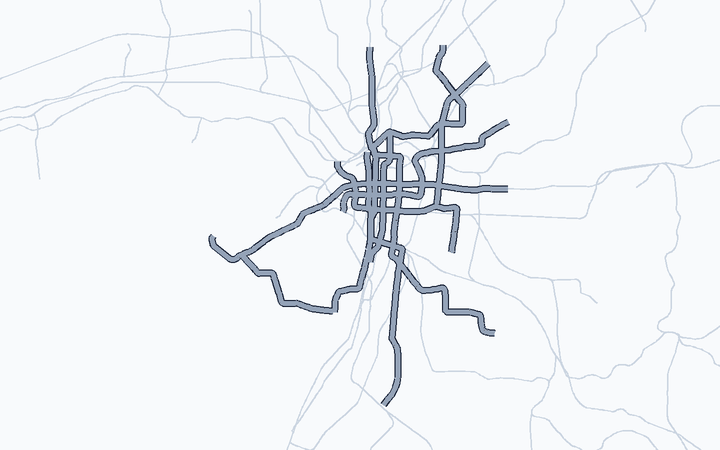 大阪市高速電気軌道 鉄道線の路線図（大阪市高速電気軌道）