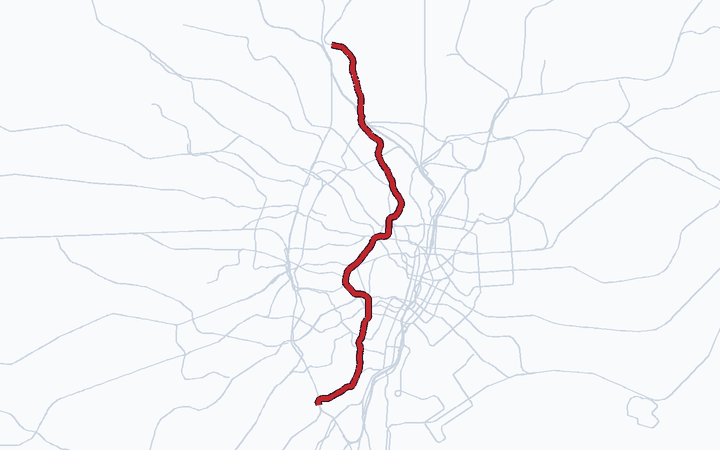 南北線の路線図（東京地下鉄）