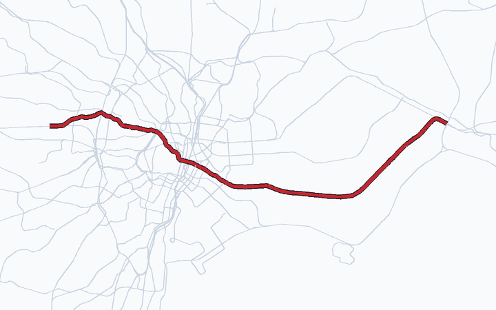 東西線の路線図（東京地下鉄）
