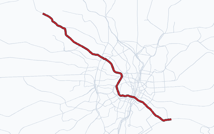 有楽町線の路線図（東京地下鉄）