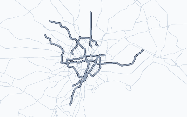 東京都 鉄道線の路線図（東京都）
