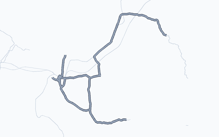 富山地方鉄道 鉄道線の路線図（富山地方鉄道）