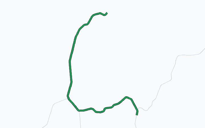 山形鉄道 全線の路線図（山形鉄道）
